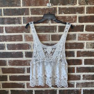 M-L Double Zero Boho Lace Tank Top